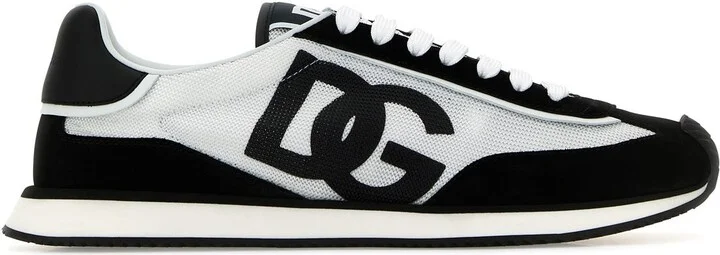 Two-tone mesh and suede DG Aria sneakers