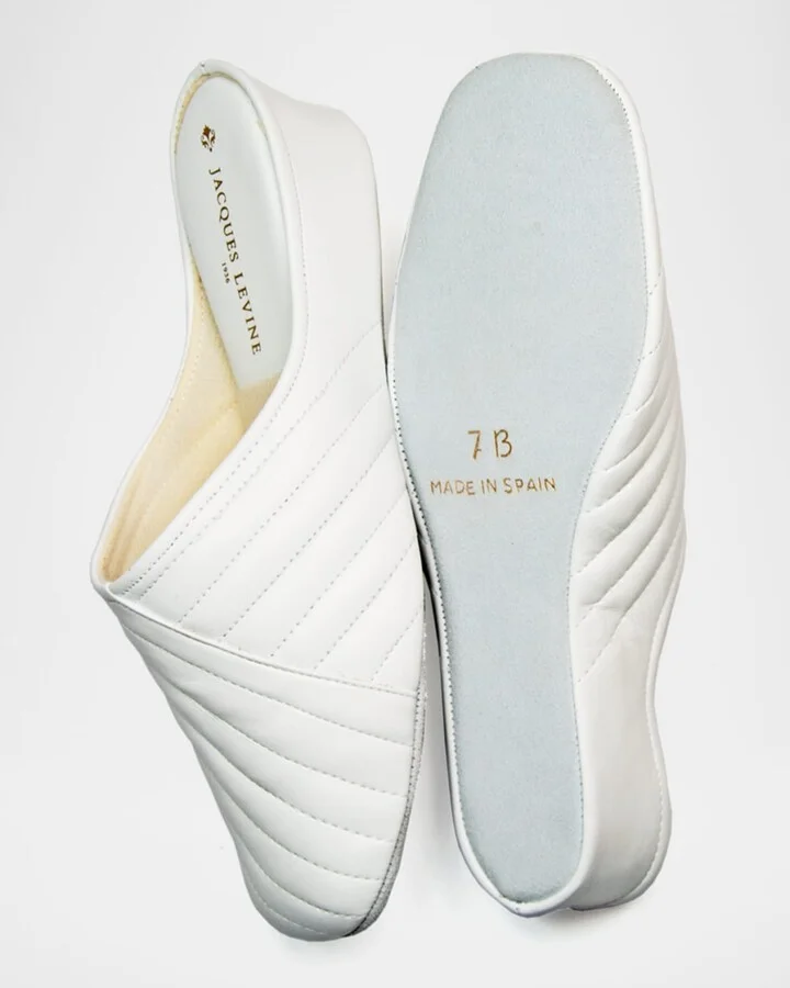 Two-Tone Metallic Quilted Slippers - Image 2