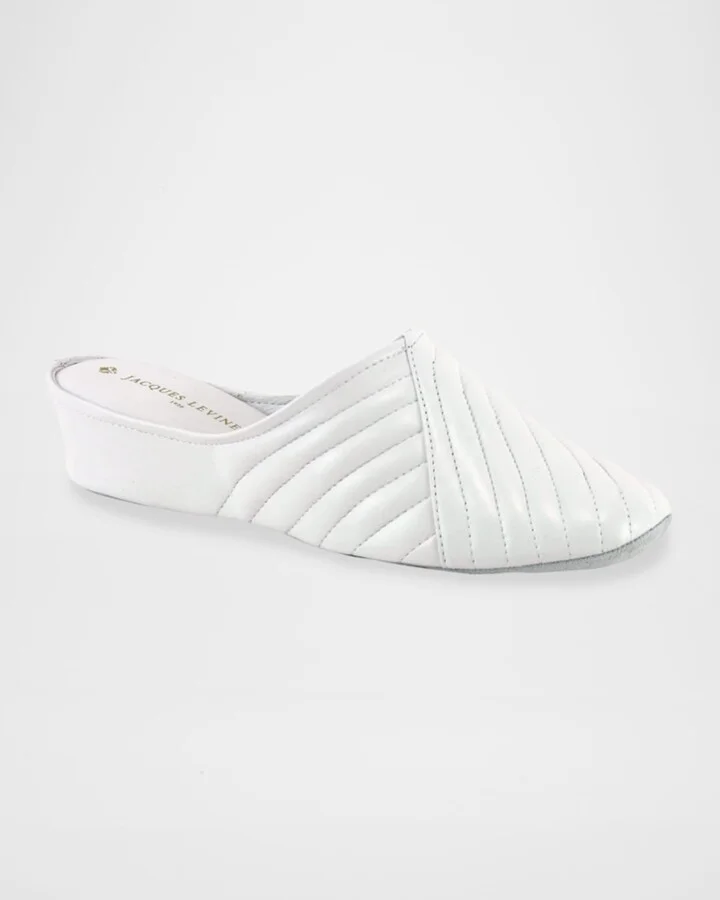 Two-Tone Metallic Quilted Slippers - Image 3