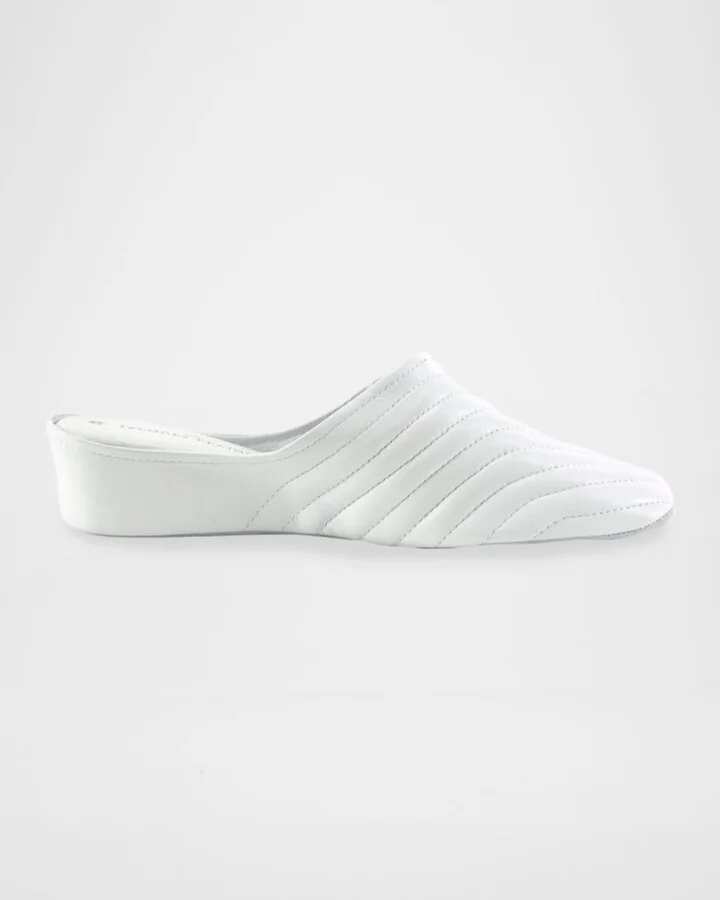 Two-Tone Metallic Quilted Slippers - Image 4
