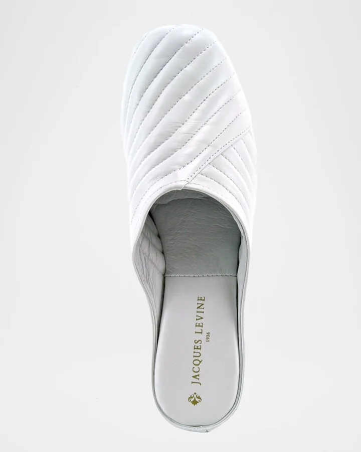 Two-Tone Metallic Quilted Slippers - Image 5