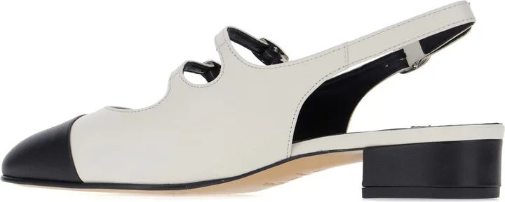 Two-tone Nappa Leather Abricot Pumps - Image 3
