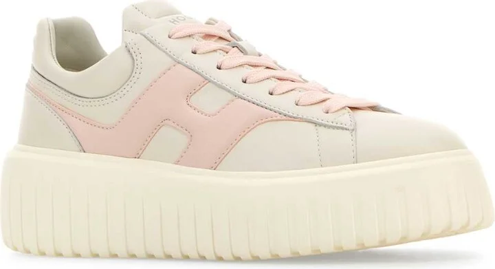 Two-tone Nappa Leather H-stripes Sneakers - Image 2