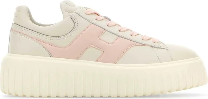 Two-tone Nappa Leather H-stripes Sneakers