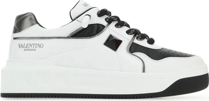 Two-tone nappa leather One Stud sneakers