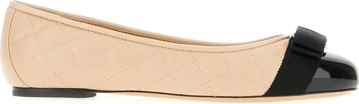 Two-tone Nappa Leather Vara Ballerinas