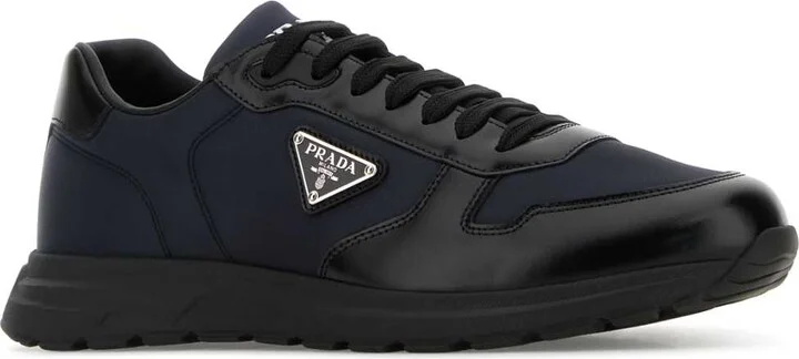 Two-tone Nylon And Leather Prax 2.0 Sneakers - Image 2