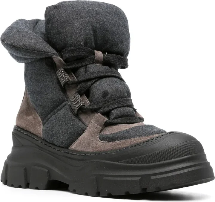 Two-Tone Panelled Ankle Boots - Image 2