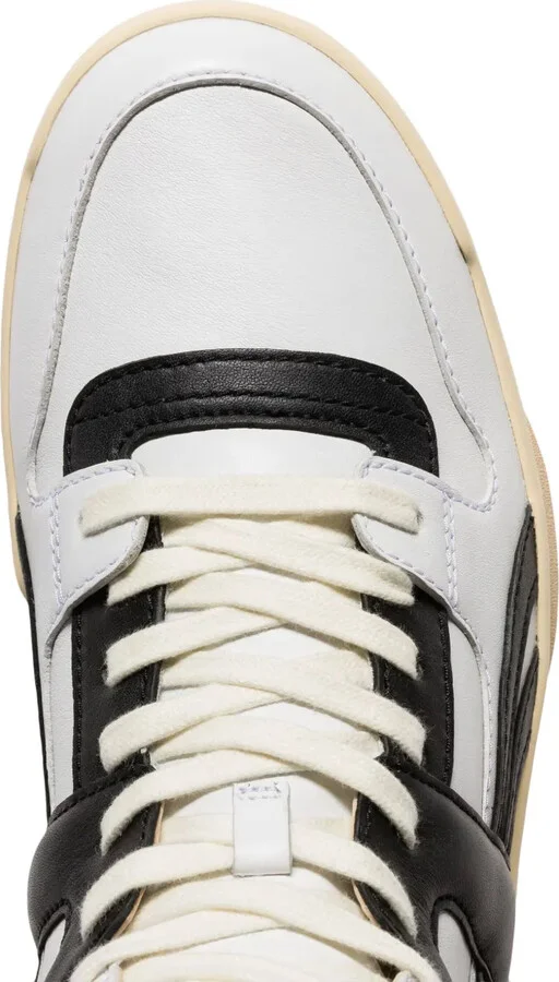 Two-Tone Panelled High-Top Sneakers - Image 4