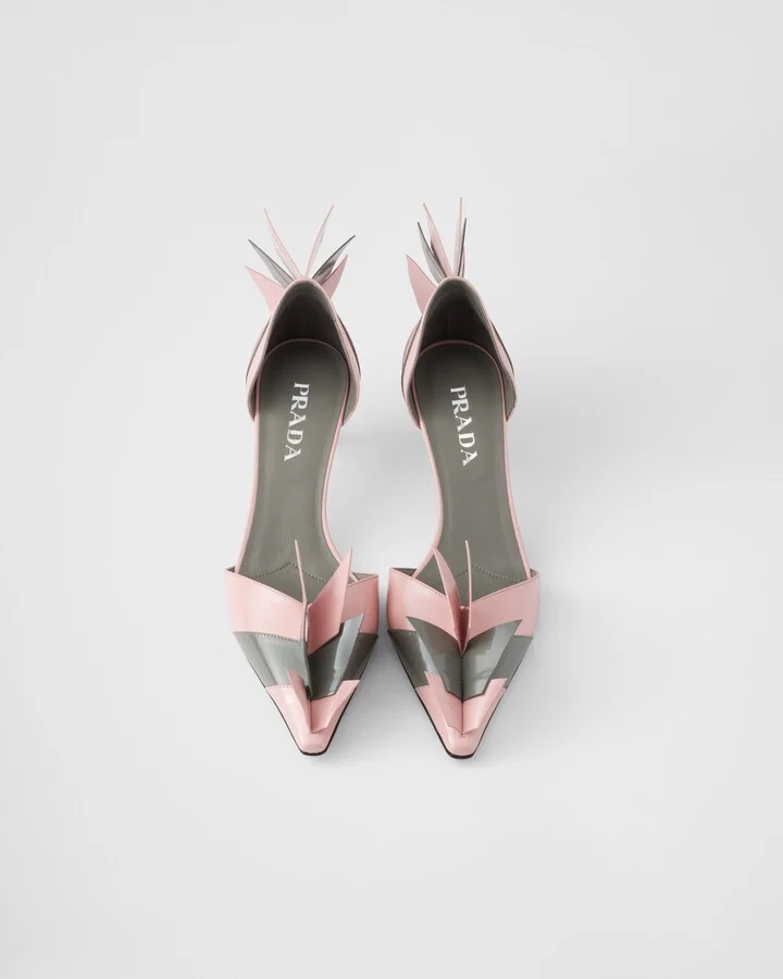 Two-tone patent leather D'Orsay pumps - Image 3