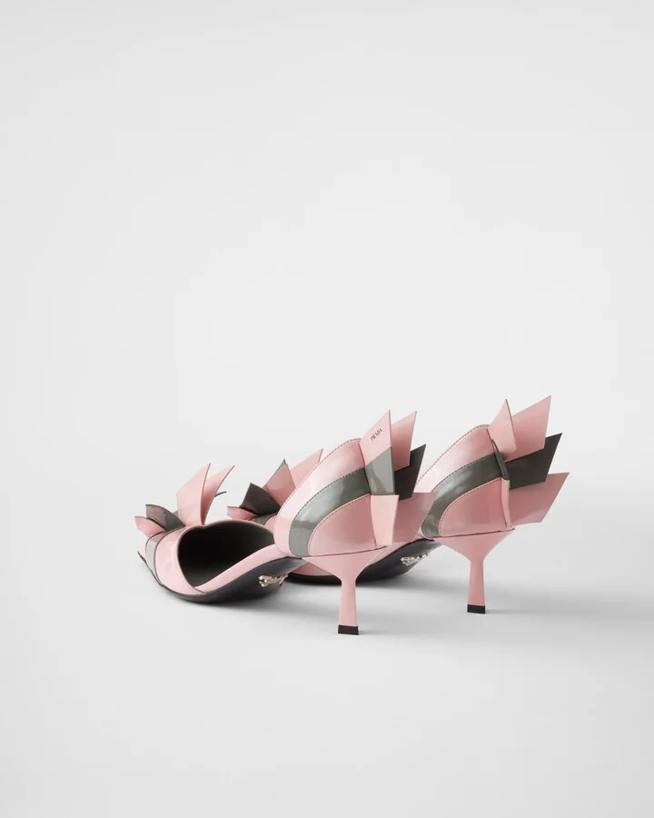 Two-tone patent leather D'Orsay pumps - Image 4