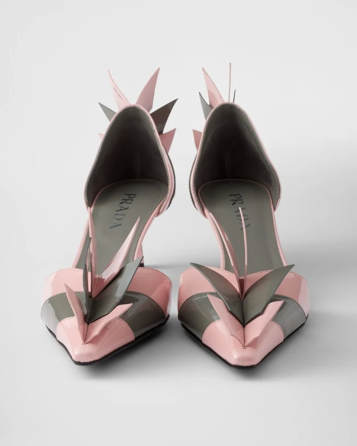 Two-tone patent leather D'Orsay pumps - Image 5
