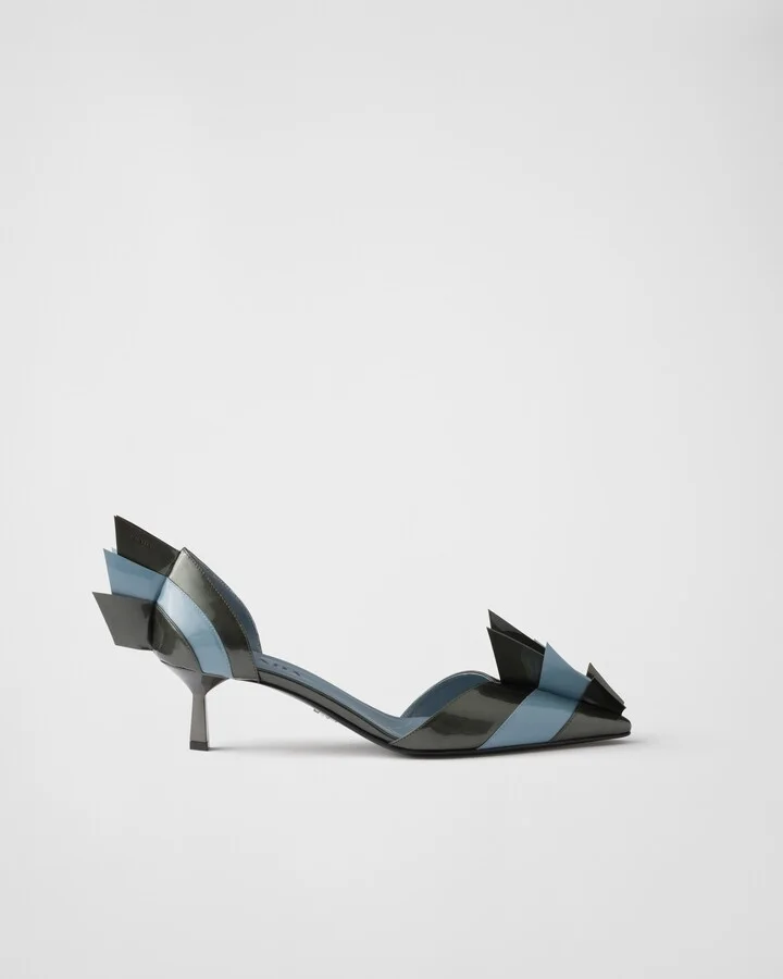 Two-tone patent leather D'Orsay pumps - Image 2