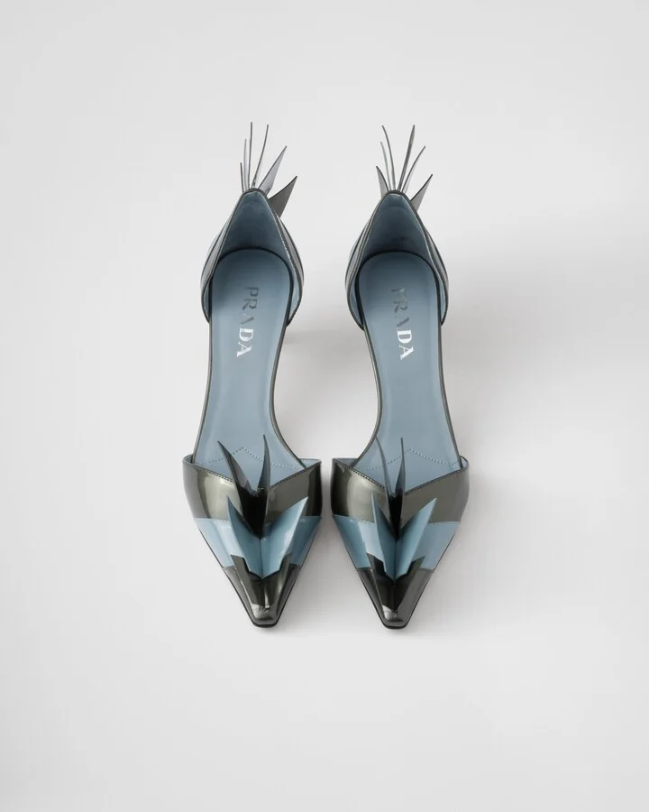 Two-tone patent leather D'Orsay pumps - Image 3