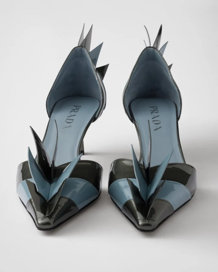Two-tone patent leather D'Orsay pumps - Image 5