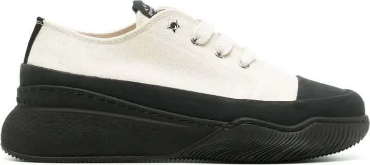 Two-Tone Platform Sneakers
