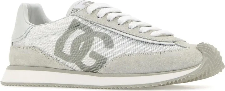 Two-tone Suede And Mesh Dg Aria Sneakers - Image 2