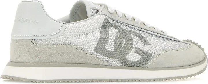 Two-tone Suede And Mesh Dg Aria Sneakers - Image 3