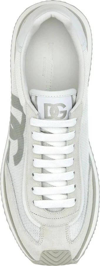 Two-tone Suede And Mesh Dg Aria Sneakers - Image 4