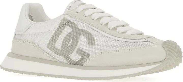 Two-tone Suede And Mesh Dg Aria Sneakers - Image 2