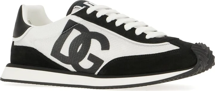 Two-tone Suede And Mesh Dg Aria Sneakers - Image 2