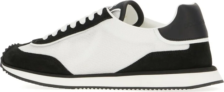 Two-tone Suede And Mesh Dg Aria Sneakers - Image 3