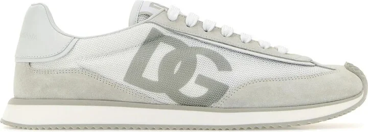 Two-tone Suede And Mesh Dg Aria Sneakers