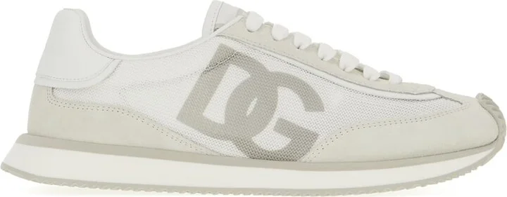 Two-tone Suede And Mesh Dg Aria Sneakers