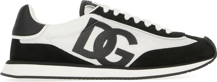 Two-tone Suede And Mesh Dg Aria Sneakers