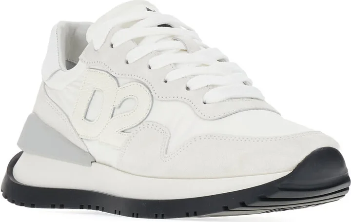 Two-tone Suede And Nylon Running Sneakers - Image 2
