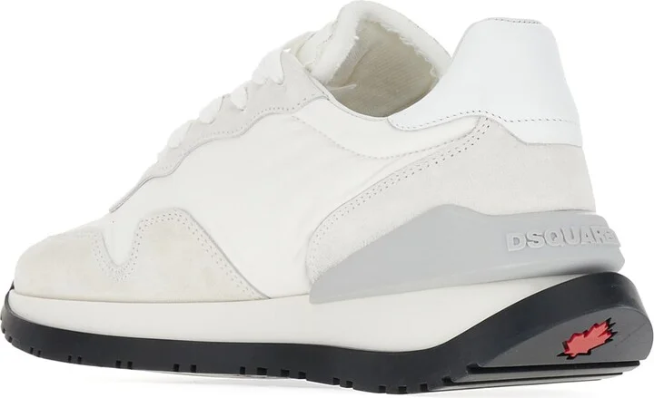 Two-tone Suede And Nylon Running Sneakers - Image 3