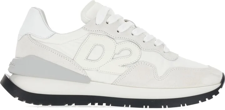 Two-tone Suede And Nylon Running Sneakers
