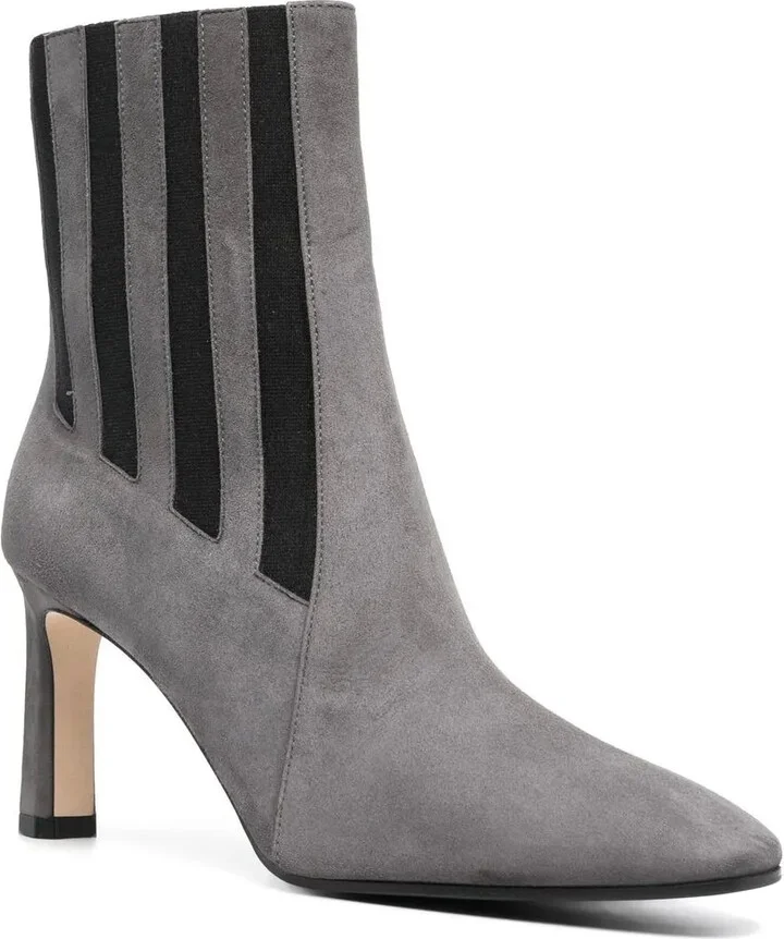 Two-Tone Suede Ankle Boots - Image 2