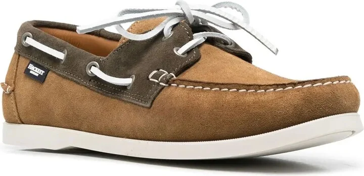 Two-Tone Suede Boat Shoes - Image 2