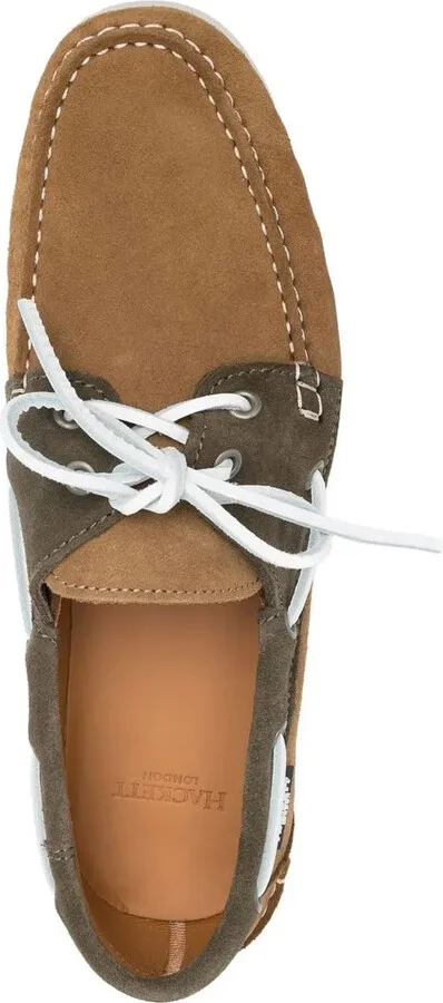 Two-Tone Suede Boat Shoes - Image 4