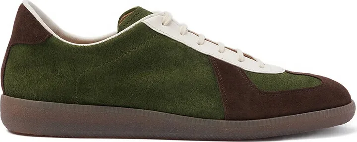 Two-Tone Suede Sneakers