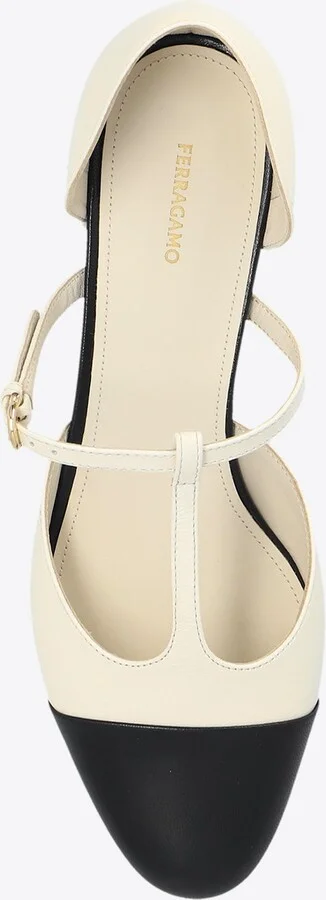 Two-Tone T-strap Ballet Flats - Image 3