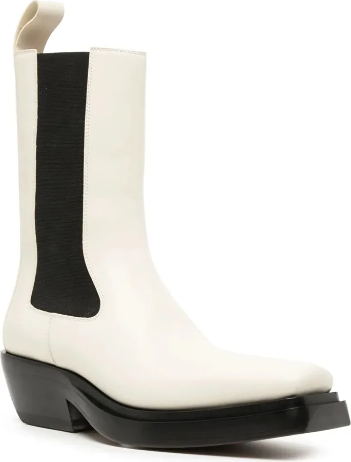 two-tone Western ankle boots - Image 2