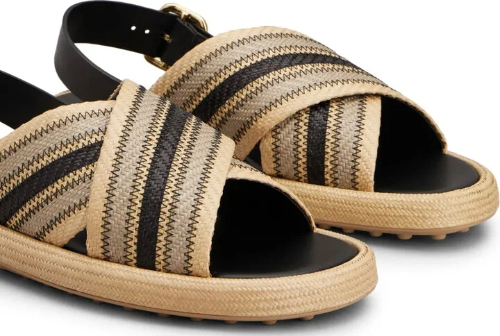 Two-Tone Woven Sandals - Image 2