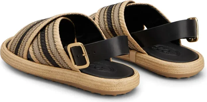 Two-Tone Woven Sandals - Image 3