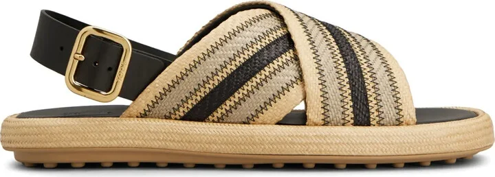 Two-Tone Woven Sandals