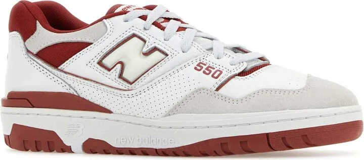 Two-tones Leather And Fabric 550 Sneakers - Image 2