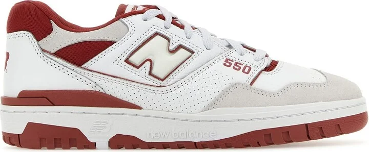 Two-tones leather and fabric 550 sneakers