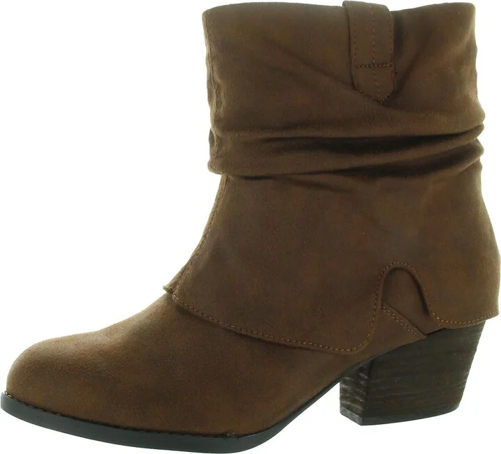 Twyla Womens Drapey Faux Suede Cowboy, Western Boots