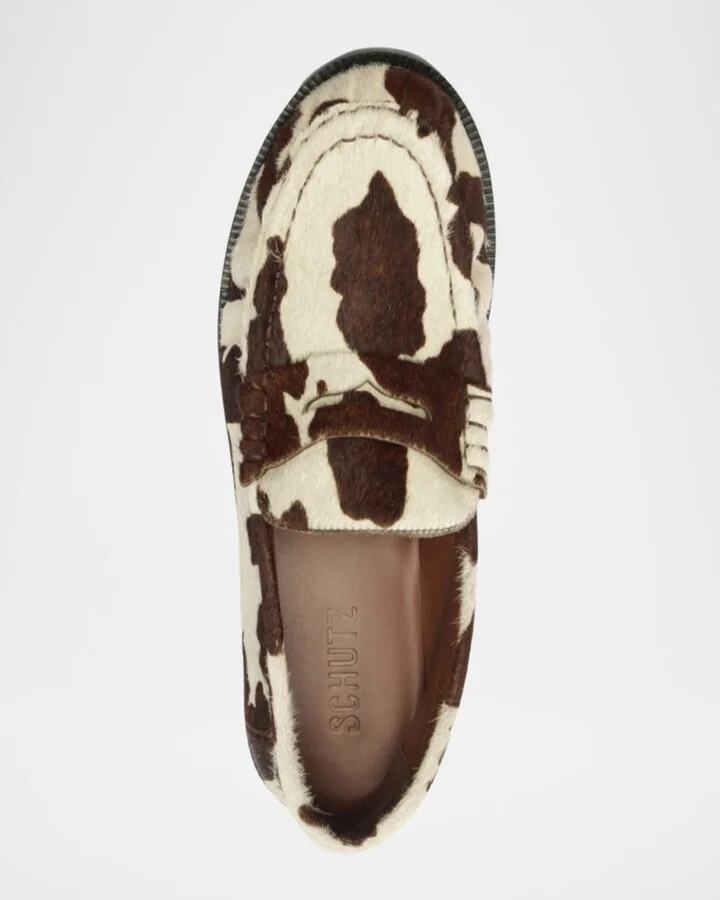 Tyche Calf Hair Penny Loafers - Image 4