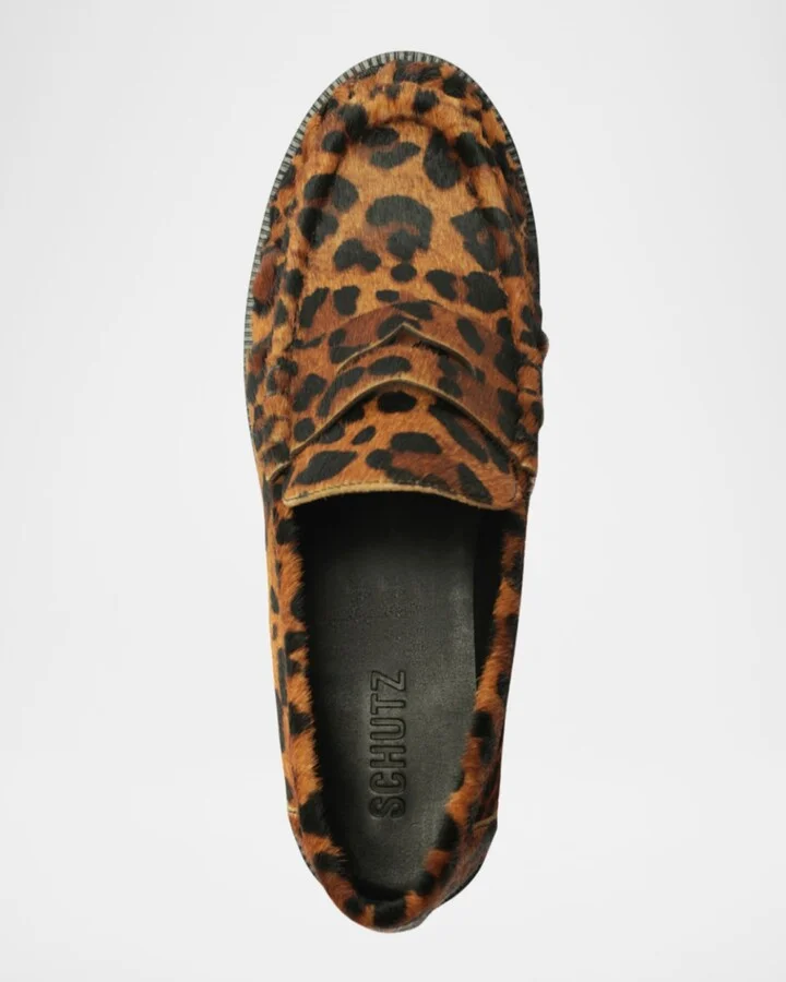 Tyche Calf Hair Penny Loafers - Image 10
