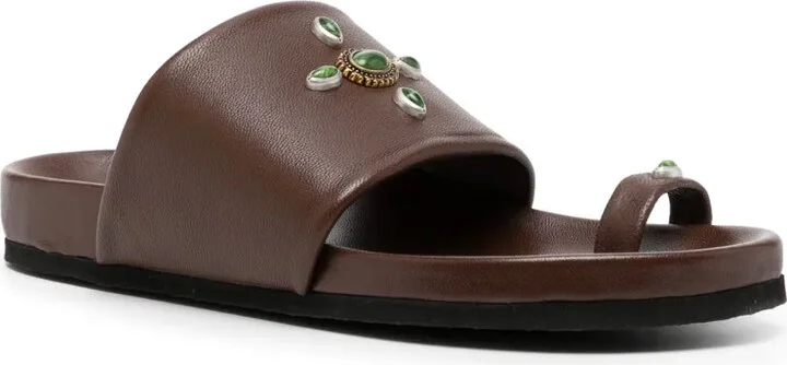 Tyche Chocolate Toe Ring Sandals - Image 2
