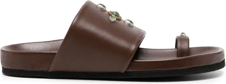 Tyche Chocolate Toe Ring Sandals