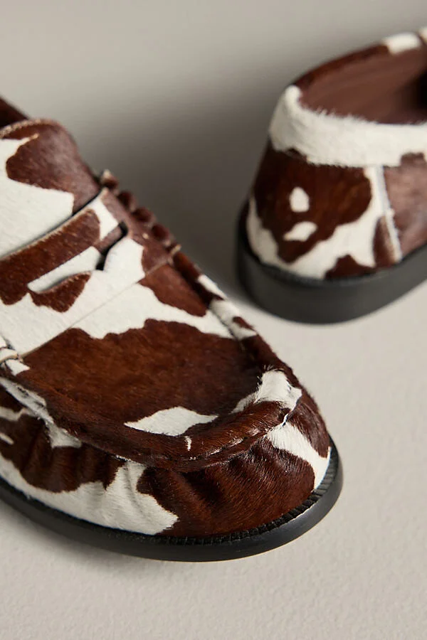 Tyche Cow-Print Loafers - Image 3