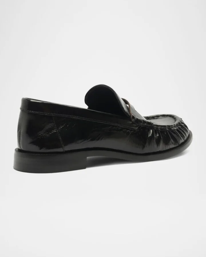 Tyche Shiny Leather Penny Loafers - Image 2